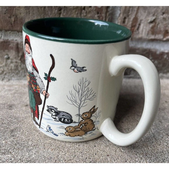 Lot of 3 Vintage 90s Potpurri Press Christmas Santa Claus Coffee Cups Mugs - Picture 9 of 10